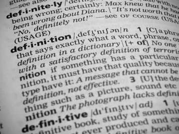close up of the definition of the word definition